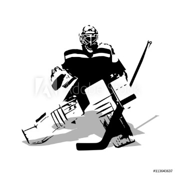 Picture of Ice hockey goalie abstract vector illustration